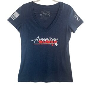 Grunt Style Valkyrie Tee‎ Sz M Black Patriotic Warrior Graphic Top USA Warcore